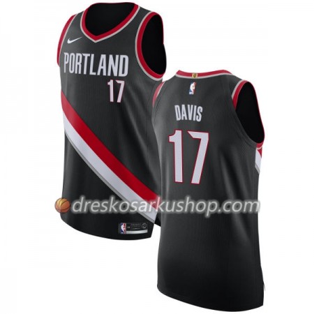 Muški NBA Dres Portland Trail Blazers Ed Davis 17 Nike 2017-18 Crna Swingman